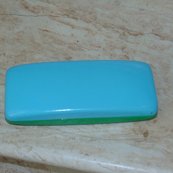 Kate Spade Eyeglasses Hard Case 2 tone green and blue cute eyes inside - Picture 4 of 7